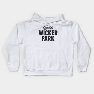 Wicker Park Chicago Minimal Logo Design - Chicago Neighborhood Series Kids Hoodie